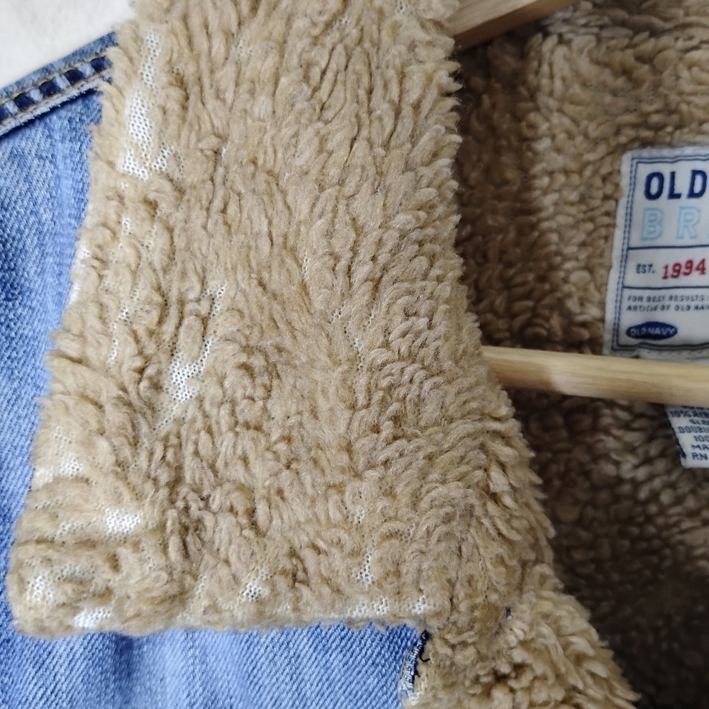 Vintage Old Navy Grunge Denim Trucker Jacket - Picture 6 of 16